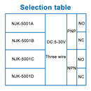 10MM Sensing Distance M8 NJK-5001 DC 5-30V Three Wires Hall Magnetic Induction Proximity Sensor Switch