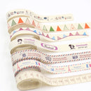 5 Yards/lot 15mm Cotton Ribbon Handmade Design Printed Gift Wrap With For Wedding Christmas Decoration DIY Apparel Sewing Fabric