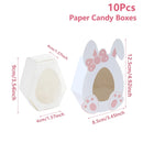 Easter Rabbit Ear Handheld Paper Box Candy Cookie Gift Box Gift Packaging Birthday Party Gift Box Happy Easter Party Supplies