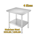 SucceBuy Stainless Steel Kitchen Work Bench Commercial Catering Table Worktable w/Undershelf 330LBS 286LBS for Restaurant Garage