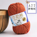 2Pcs Milk Cotton Knitting Yarn Soft Warm Yarn for Hand Knitting Worsted Crochet Threads Wool Line for Handmade