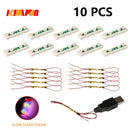 10PCS 0.8mm Pin RGB LED Building Blocks USB Lamp DIY Street Light City Electric Decorate 1X1 Brick Compatible All Brands