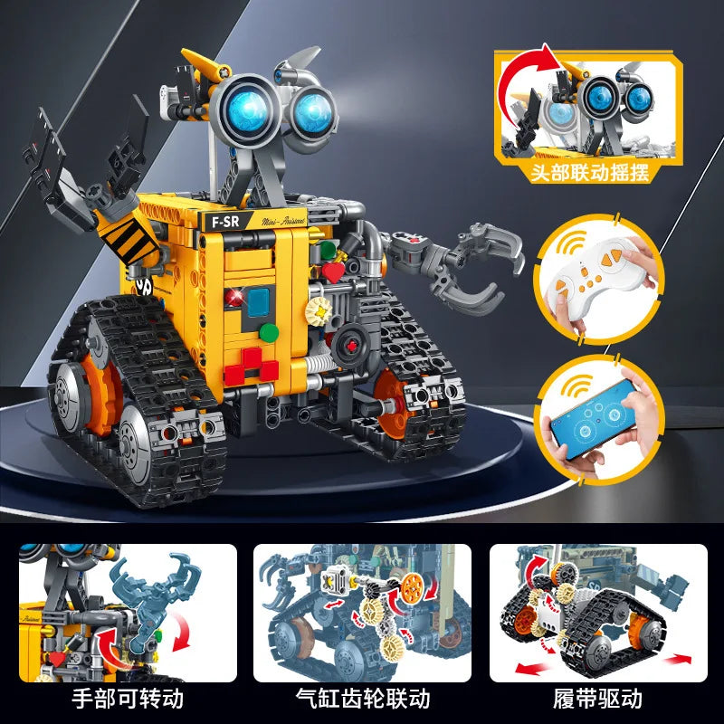 NEW 3in1 Robot Motorized High-tech APP RC Robot Motor Power Functions DIY Educational Building Block Model For Children Toy Gift