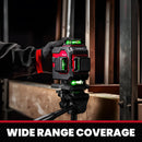 YEVOLT Laser Level Green Beam 4-Plane 16-Line Self-leveling 360 3D Ground-Hugging Horizontal & Vertical Tile Measuring Tools