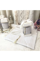 2 Piece Prayer Rug Set 1 Rosary 1 Prayer Rug Islamic Gift Set for Prayer to Muslims 5 Different Colors