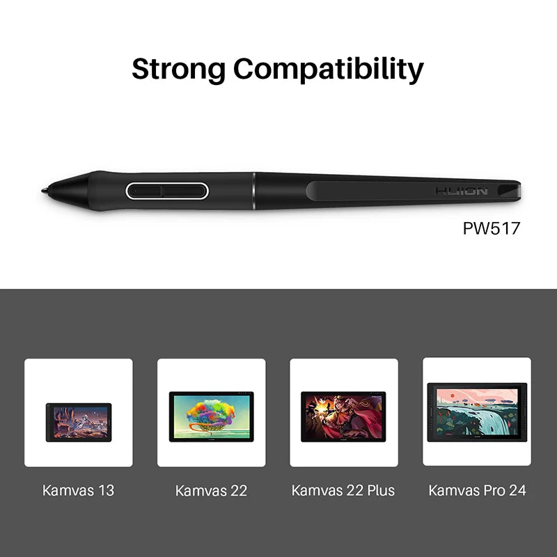 HUION PW517 Graphic Tablets Pen Digital Pen Touch Screen Stylus Battery Pen Black--PW517 for Kamvas 13 22 12 GS1562/GS1161
