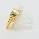 MIYOCAR Personalized real gold plate bling pacifier stainless steel bracelet set BPA free Luxury unique design pacifier PB