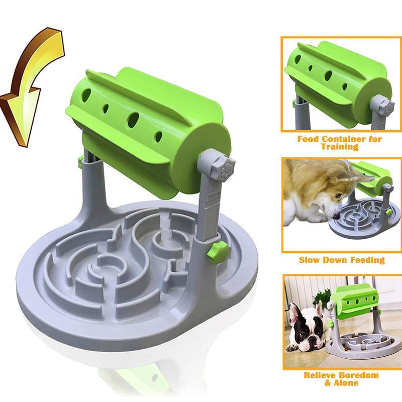 Intelligent Dry Food Dog Toys Food Feeder Educational Dog Puzzle Toys Training Game Toy Anti Choke Slower Treated Feeder Bowl