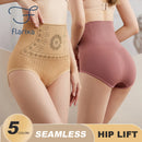 Flarixa Seamless Women's Panties High Waist Flat Belly Panties Body Shaping Underwear Comfort Postpartum Abdominal Pants Briefs