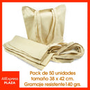 Bag fabric cotton Pack 50 units Biodegradable reusable long handles durable Shopping  Crafts