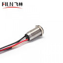 12MM Metalldruckschalter mit Draht 