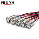 12MM Metalldruckschalter mit Draht 