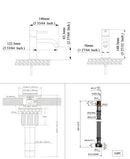 EZANDA Einhand-Badezimmerarmatur aus Messing mit aufklappbarem Waschbeckenablauf und Wasserhahn-Zuleitungen, Rotguss