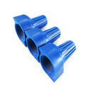 CONECTORES DE EXTREMO DE ALAMBRE ELÉCTRICO AZUL WAHSURE TAPAS ACANALADAS A GRANEL 100 UDS CONECTORES DE ALAMBRE PEQUEÑOS TWIST-ON TUERCAS 14-6 AWG,