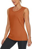 TACVASEN - Camiseta de tirantes para mujer, sin mangas, de secado rápido, protección solar, para correr, gimnasio, yoga, camisetas sin mangas