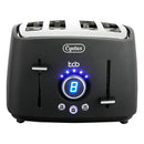 Cyetus 4-Scheiben-Toaster LED 9-Schatten-Einstellungen Retro Edelstahl 1600W