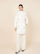 ASSUAL Abrigo acolchado con capucha y bolsillos con cremallera