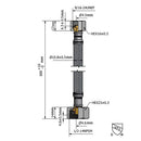PARLOS Wasserhahn-Wasserversorgungsleitungen mit Filtersieb, 9/16-24 UNEF-Messinganschluss, 24 Zoll Länge