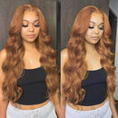 Tuneful Ginger Blonde Colored 13x4 5x5 HD Lace Front Closure Echthaar Perücken Körperwelle Frontal Perücken