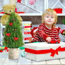 Künstlicher 18,5-Zoll-Tisch-Weihnachtsbaum mit 170 PE-Zweigen und Zellstoffständer