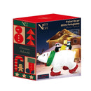 6 FT aufblasbarer Weihnachtseisbär mit Pinguinen