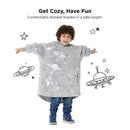 Bedsure Glow-In-The-Dark Blanket Hoodie für Kinder – Space