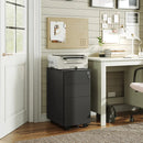 Schwarz/weißer Metall-Aktenschrank mit 3 Schubladen, abschließbar | DEVAISE