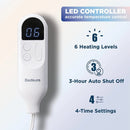 Bedsure Heizdecke Elektrischer, weicher, gerippter Fleece-Überwurf