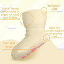 Juego de calcetines neutros para bebé con citas divertidas (4 pares)