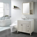 PARLOS Weit verbreiteter Zwei-Griff-Badezimmerarmatur mit Metall-Pop-Up-Ablauf und cUPC-Wasserhahn-Zuleitungen, Nickel gebürstet