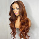 Tuneful Copper Brown Colored 13x4 5x5 HD Lace Front Closure Human Hair Perücken Body Wave Frontal Perücken