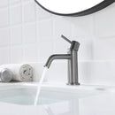 EZANDA Einhand-Badezimmerarmatur aus Messing mit aufklappbarem Waschbeckenablauf und Wasserhahn-Zuleitungen, Rotguss