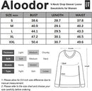 Aloodor Sweatshirt für Damen, Langarm, V-Ausschnitt, seitlich geschlitzter Saum, lässige Tunika-Oberteile