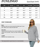 Funlingo Damen Oversized Hoodie Sweatshirt Lässiger Knopf V-Ausschnitt Pullover Langarm Kapuzenoberteile mit Taschen