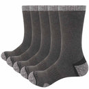 YUEDGE Herren Docht Dickes Kissen Baumwolle Crew Sports Athletic Wandersocken Winter Warme Socken für Männer (5 Paar/Packungen)