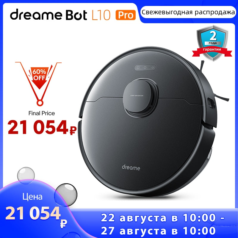 Dreame Bot L10 Pro (EU), Robot Vacuum Cleaner For Home, Wet and Dry Smart Vacuum Cleaner For Floor And Carpet, Smart Home