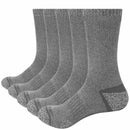 YUEDGE Herren Docht Dickes Kissen Baumwolle Crew Sports Athletic Wandersocken Winter Warme Socken für Männer (5 Paar/Packungen)