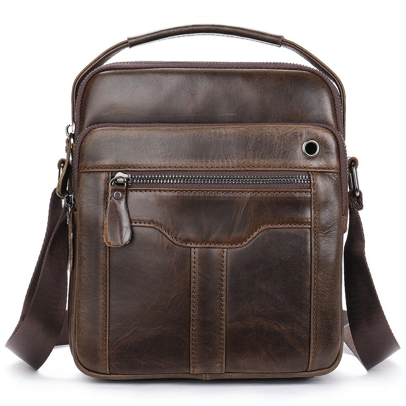 Westal Herren Umhängetasche Herren Echtes Leder Messenger Bags Big Male Schwarz Umhängetaschen für Herren Tasche Leder Man Handtaschen 8830