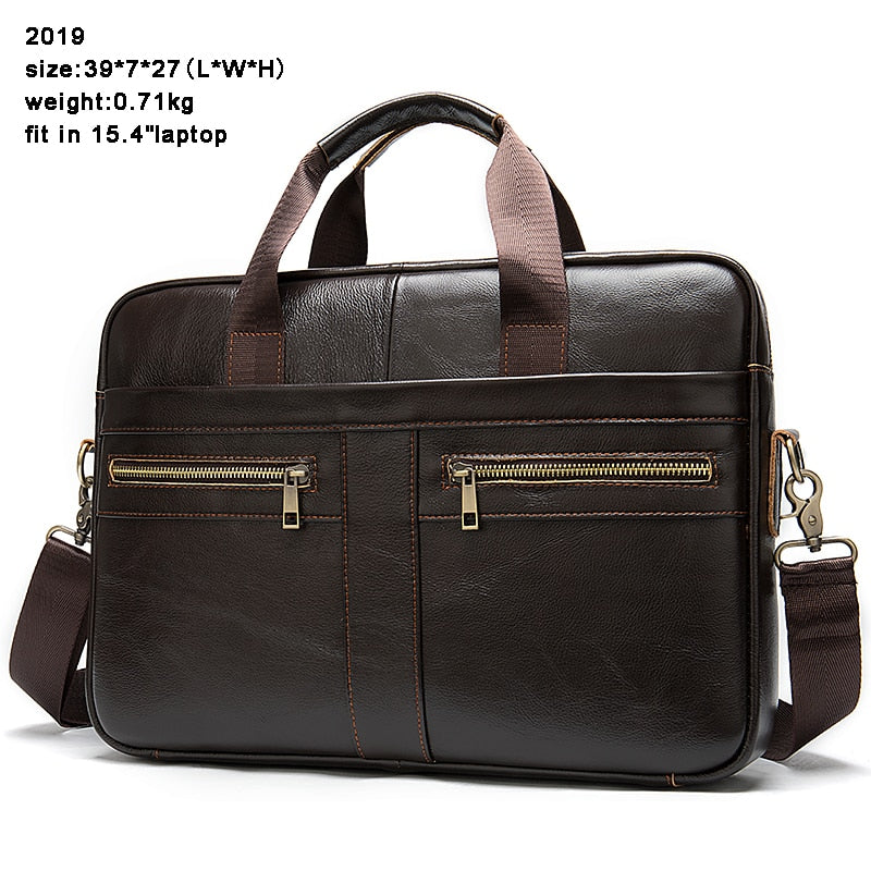 WESTAL Bag men&#39;s Genuine Leather briefcase Male man laptop bag natural Leather for men Messenger bags men&#39;s briefcases 2019