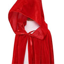 2021 Halloween-Kostüm Unisex Cosplay Todesumhang Langer Kapuzenmantel Zauberer Hexe Mittelalterlicher Umhang S-XL Schwarz Weiß Rot Kaffee Blau