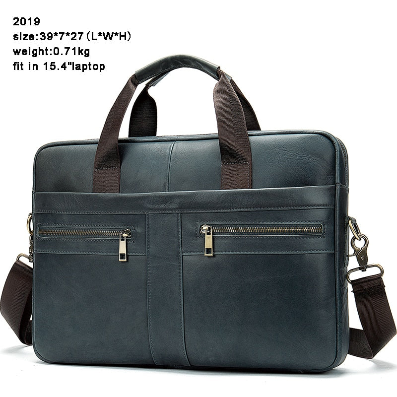 Bolso WESTAL, maletín de cuero genuino para hombre, bolso para ordenador portátil para hombre, bolso de cuero natural para hombre, bolsos de mensajero, maletines para hombre 2019