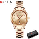 CURREN Uhr Frauen Top Marke Quarz Weibliche Armband Uhren Edelstahl Armbanduhr Für Damen Reloj Mujer Geschenk Rose Gold