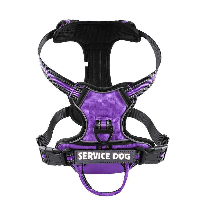 Nylon Adjustable Dog Harness Personalized Reflective Dog Harness Vest Breathable Pet Harness Leash For Small Medium Large Dogs