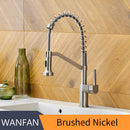 Moderner, polierter, schwarzer Messing-Spülbecken-Wasserhahn mit herausziehbarem Einhand-Schwenkauslauf, Waschbecken-Mischbatterie 9013