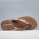 Neue Mode Sommer Stil Frauen Hausschuhe Med Ferse 4,5 cm Flip Flops Strand Keil Sandalen Regenbogen Riemen Plattform Keilschuhe