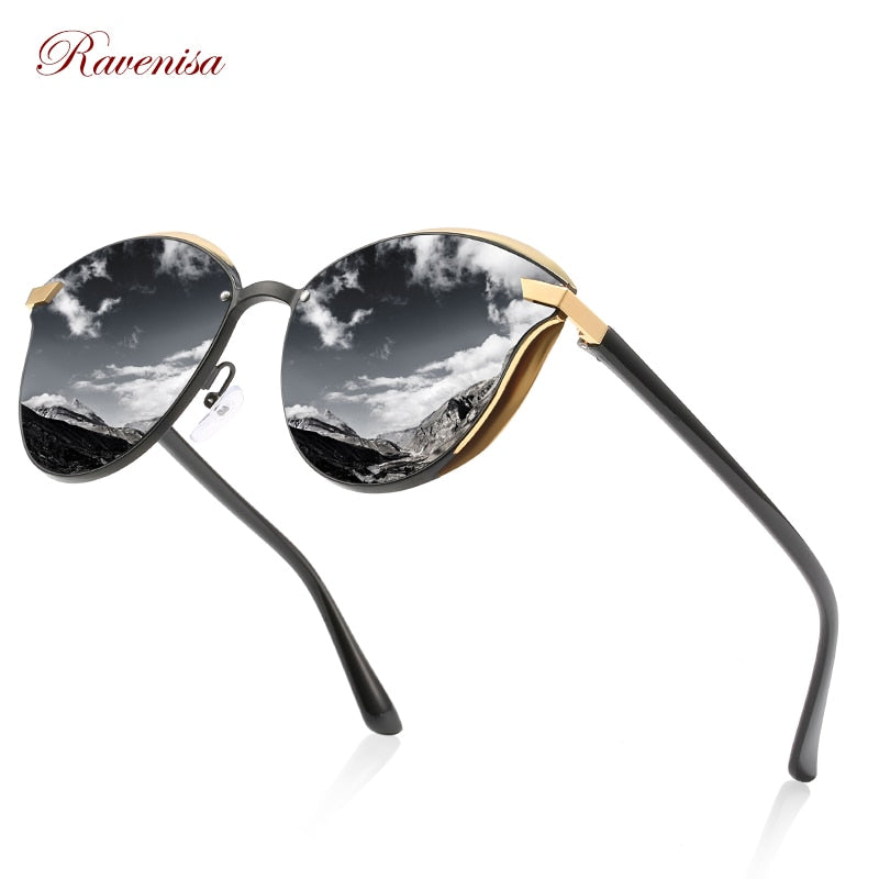 Ravenisa Luxury Polarized Sunglasses Women Round Sun glassess Ladies lunette de soleil femme