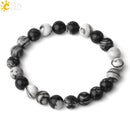 CSJA, pulseras de hilo de piedras naturales de 8mm, pulsera elástica curativa con cuentas redondas de un solo Color para mujer, joyería Simple de moda G432