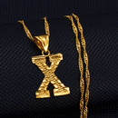 Anniyo AZ Kleinbuchstaben Halsketten Frauen/Mädchen Goldfarbe Anfangsanhänger Dünne Kette Englischer Buchstabe Schmuck Alphabet Geschenk