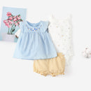 Summer Dresses 2023 Baby Girl Clothing Set Cotton Home For Baby Girl Clothes , 15 Colours Short Unicorn Infant Clothing Suit