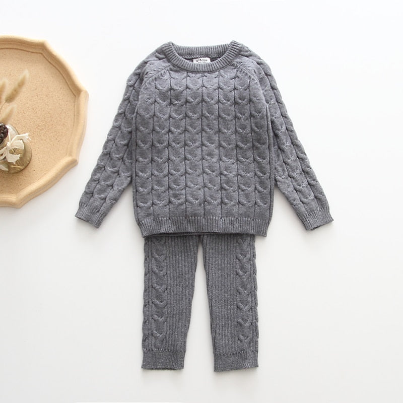 Baby Kleidung Set Strickpullover Baby Mädchen Kleidung Kleinkind Jungen Kleidung Pullover und Hosen Baby Set Kinder Boutique Kleidung